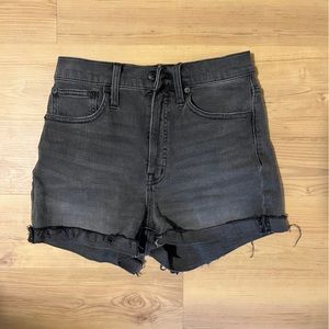 Madewell High Rise Black Denim Shorts - Size 24